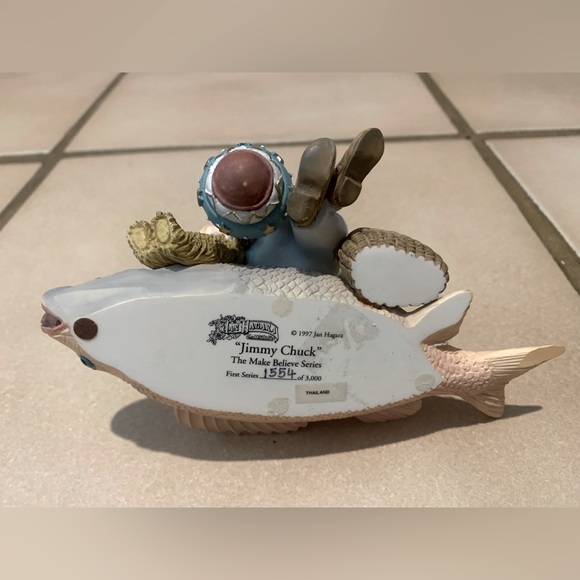 1997 Jan Hagara The Make Believe Series Jimmy Chuck Figurine 1554 3000 fishing - Picture 4 of 4